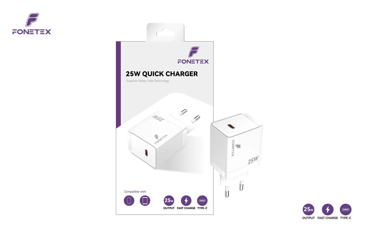 FoneTex 25W USB-C Adapter – FT-C221