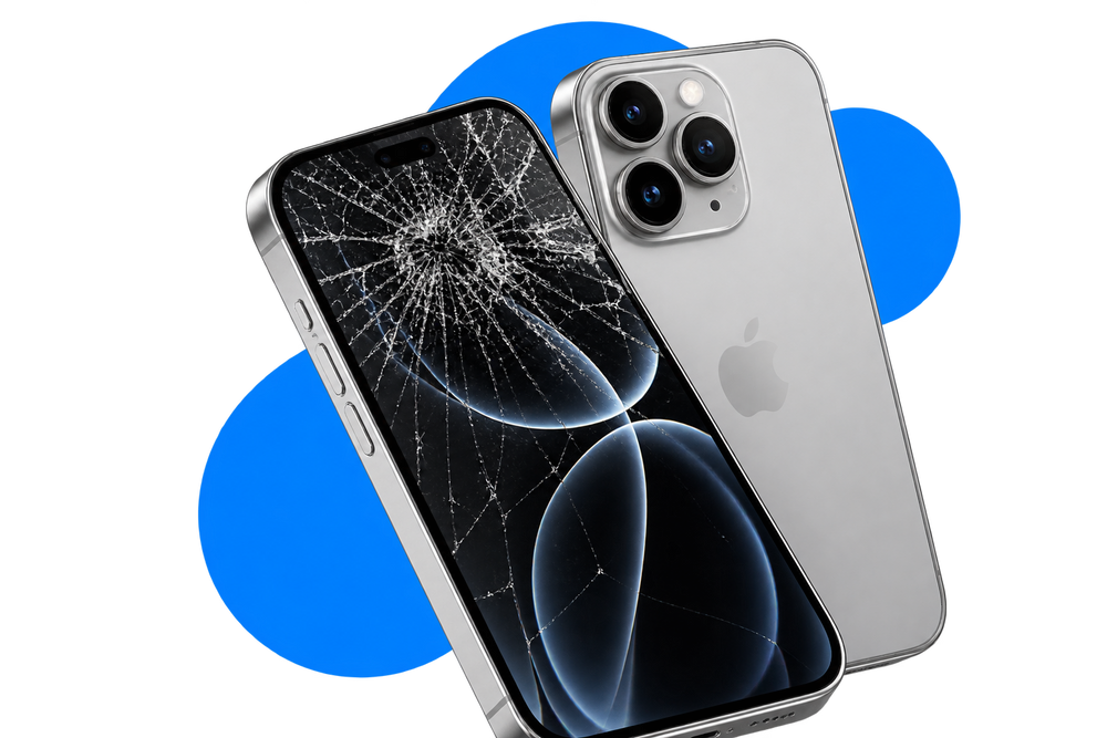 Twee smartphones voor telefoonreparatie