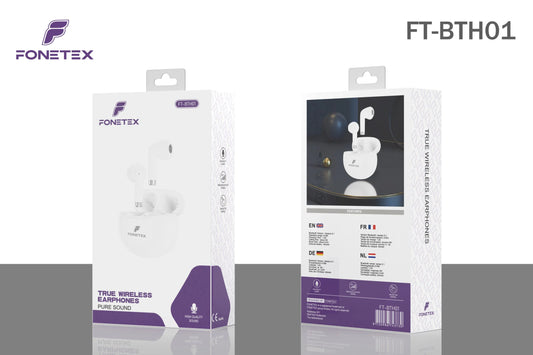 Wireless Headphones with Charging Case – White FT-BTH01