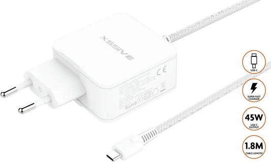 Xssive 45W GAN Super Fast Charging XSS-45W 1.8MW - Wit