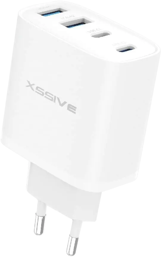 Xssive 65W GaN Mini Fast Charger with Dual USB-C+USB-A XSS-AC91