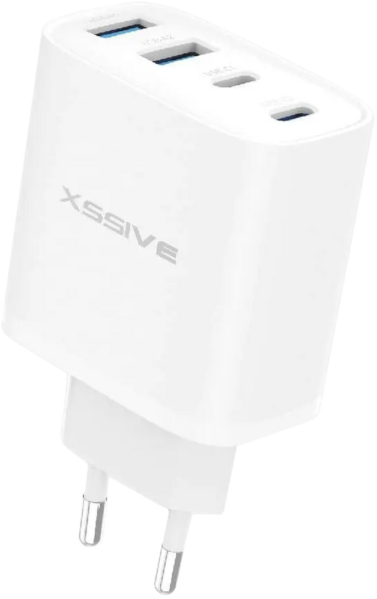 Xssive 65W GaN Mini Fast Charger with Dual USB-C+USB-A XSS-AC91