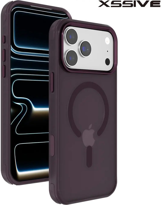 Xssive Back Case Color Clear Serie voor Magsafe iPhone 18 Pro - Burgundy