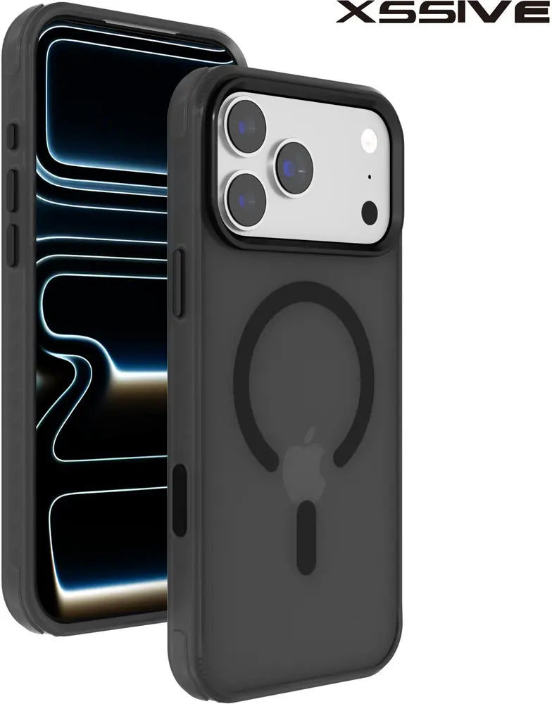 Xssive Back Case Color Clear Serie voor Magsafe iPhone 18 Pro - Zwart