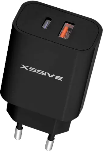 Xssive PD 20W/QC18W Dual Port Wall Charger XSS-AC64NB - Zwart