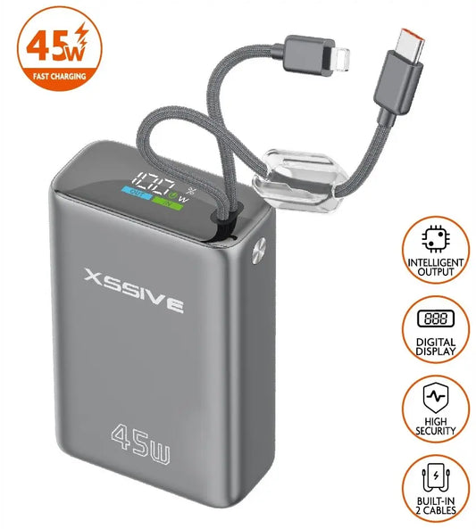 Xssive Powerbank Ultra Fast Charge PD45W met Kabel 20000mAh XSS-PB55