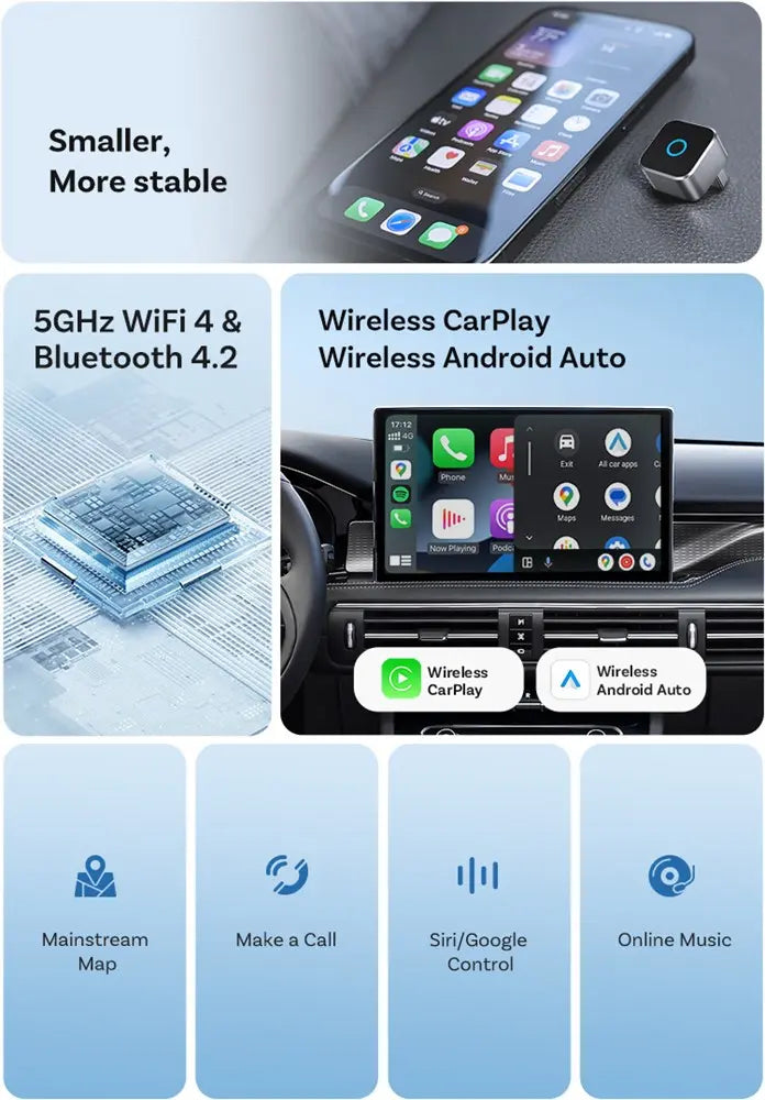 Xssive Wireless Adapter for CarPlay & Android Auto XSS-CP02A