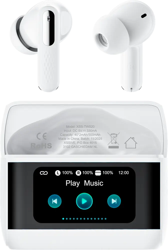 Xssive Wireless Earbuds with ANC+Display XSS-TWS20 - Wit